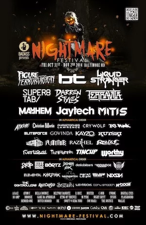 Nightmare Festival 2014 Lineup poster image