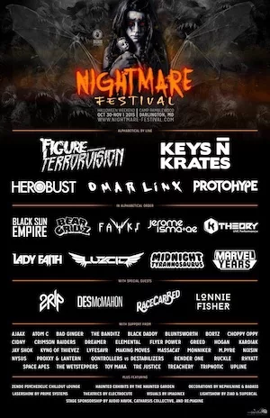 Nightmare Festival 2015 Lineup poster image