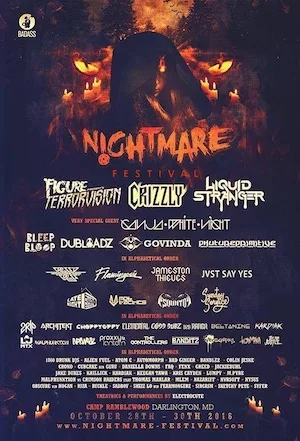 Nightmare Festival 2016 Lineup poster image