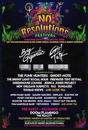 No Resolutions Festival 2021 Lineup poster image