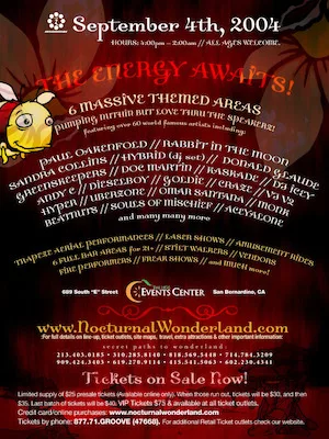Nocturnal Wonderland 2004 Lineup poster image