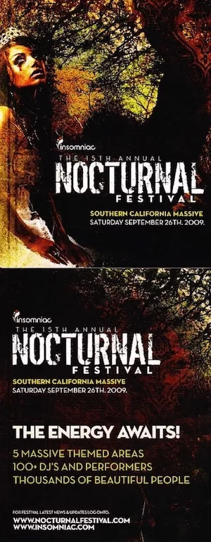Nocturnal Wonderland 2009 Lineup poster image
