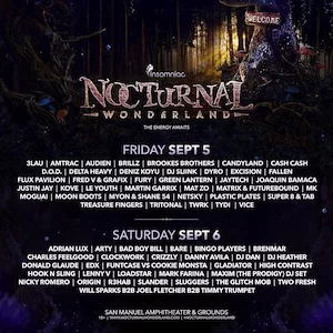 Nocturnal Wonderland 2014 Lineup poster image