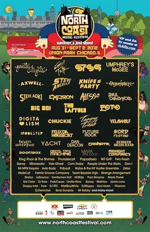 North Coast Music Festival 2012 Lineup poster image