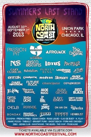 North Coast Music Festival 2013 Lineup poster image