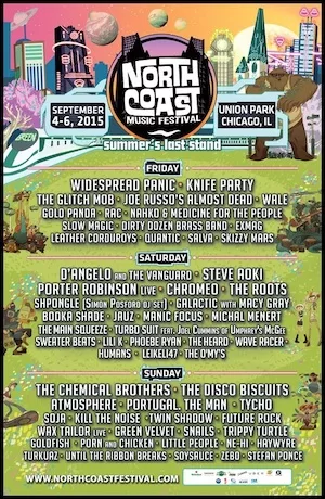 North Coast Music Festival 2015 Lineup poster image