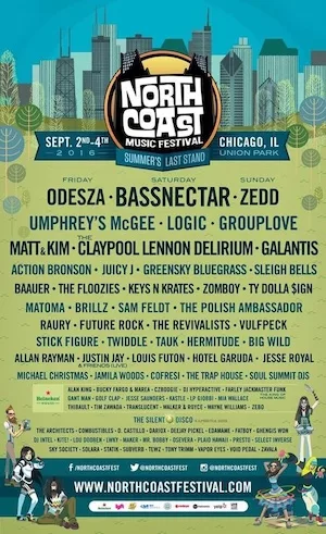 North Coast Music Festival 2016 Lineup poster image