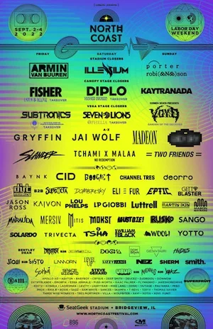 North Coast Music Festival 2022 Lineup poster image