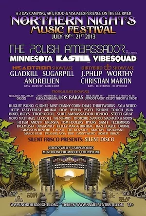 Northern Nights Music Festival 2013 Lineup poster image