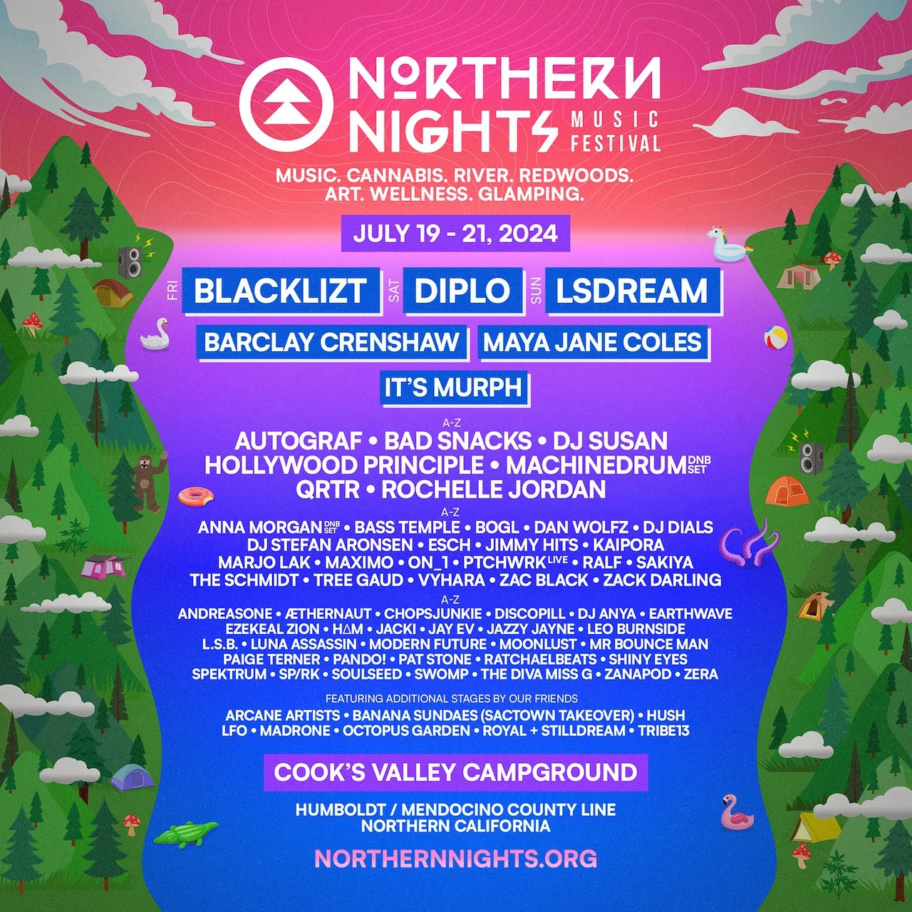 Northern Nights Music Festival 2024 Lineup poster image