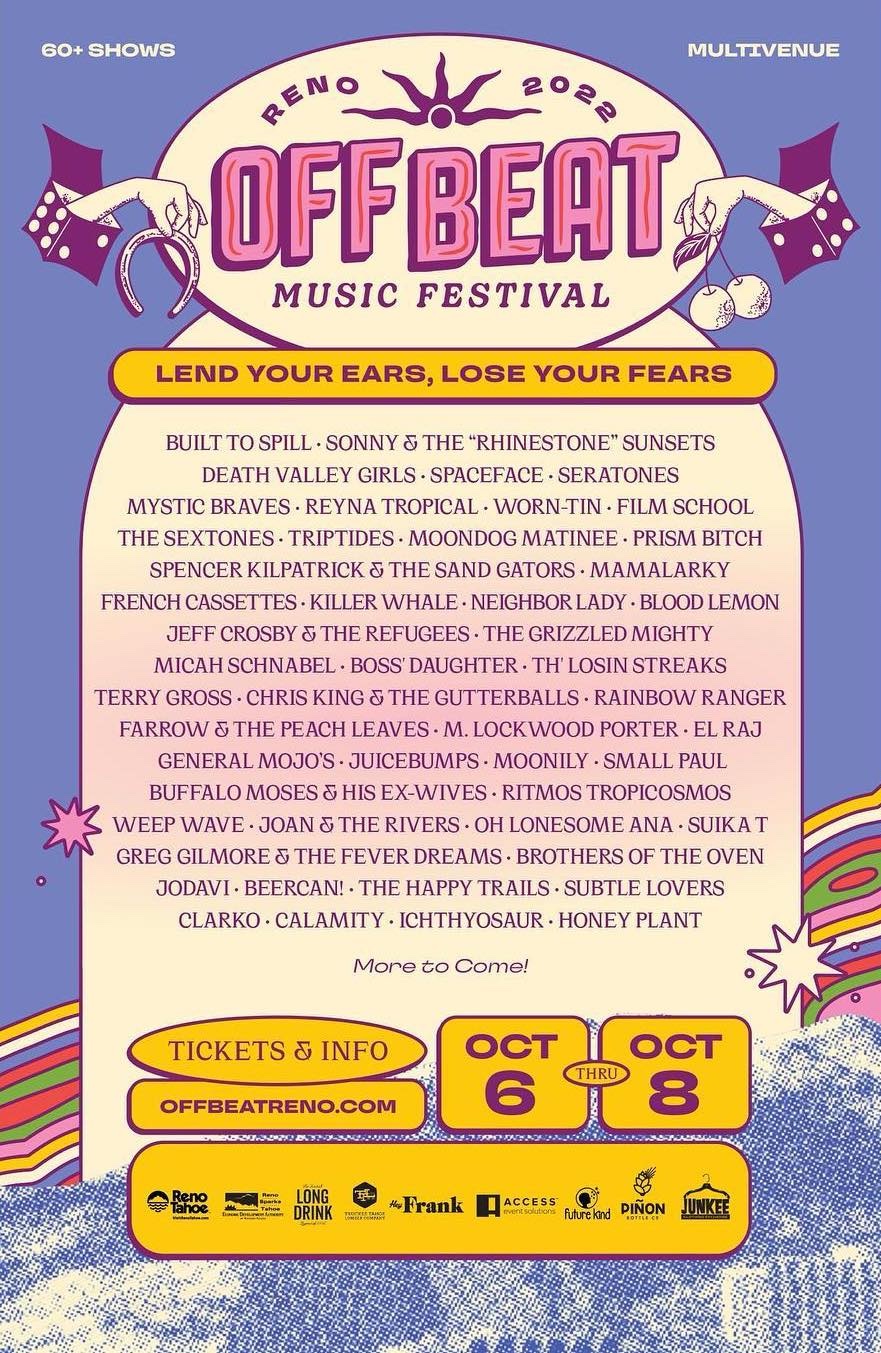 Off Beat Music Festival 2022 lineup poster