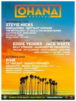 Ohana Festival 2022 Lineup poster image