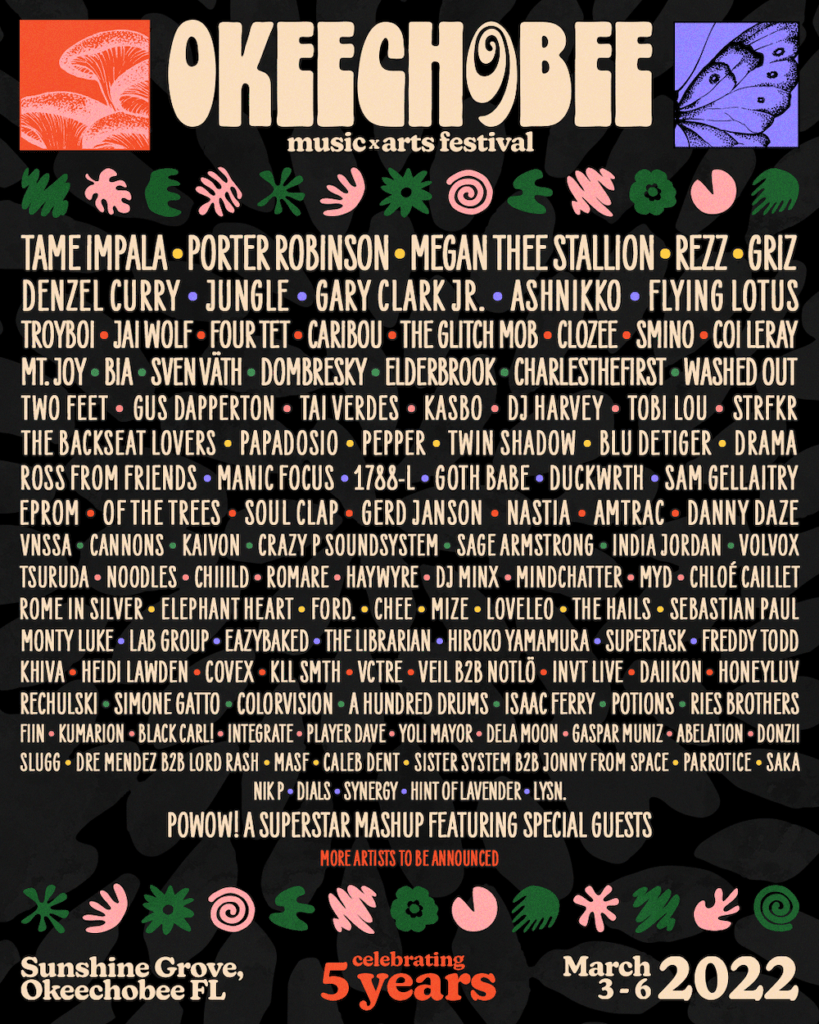 okeechobee music and arts festival 2022 lineup poster