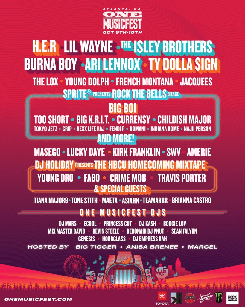 one musicfest 2021 lineup poster