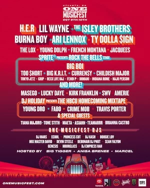 ONE Musicfest 2021 Lineup poster image