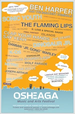 OSHEAGA Music & Arts Festival 2006 Lineup poster image