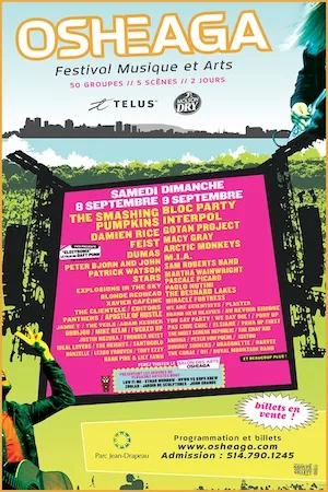 OSHEAGA Music & Arts Festival 2007 Lineup poster image