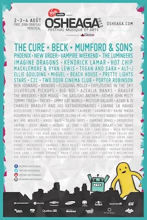 OSHEAGA Music & Arts Festival 2013 Lineup poster image