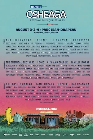 OSHEAGA Music & Arts Festival 2019 Lineup poster image