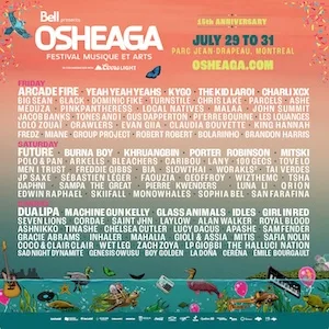 OSHEAGA Music & Arts Festival 2022 Lineup poster image