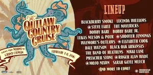 Outlaw Country Cruise 2016 Lineup poster image