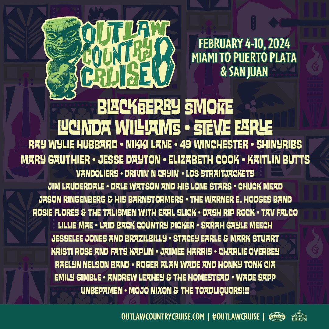 Outlaw Country Cruise 2024 Lineup Grooveist