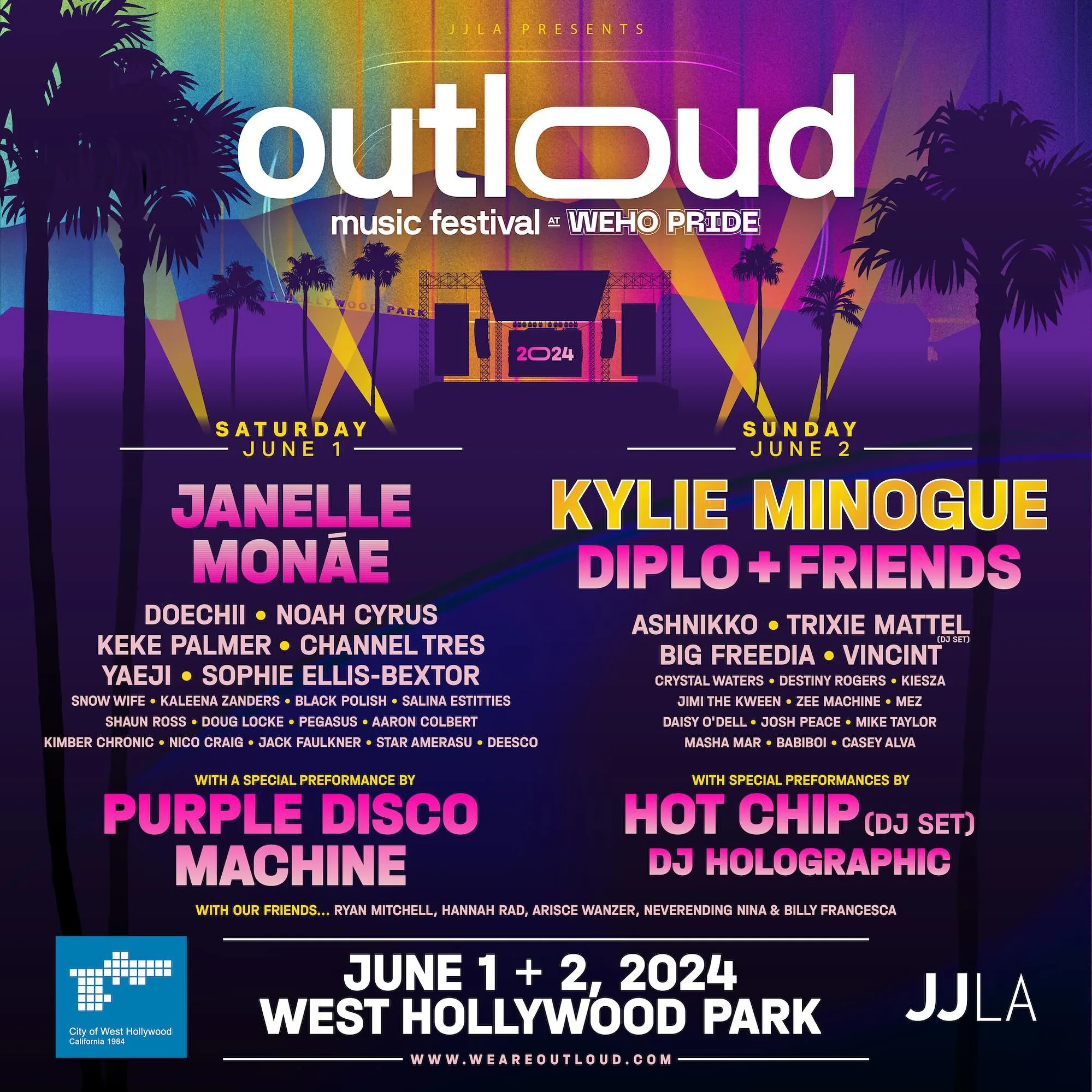 OUTLOUD @ WeHo Pride 2024 Lineup poster image