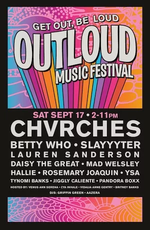 OUTLOUD Music Festival 2022 Lineup poster image