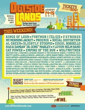 Outside Lands 2010 Lineup poster image