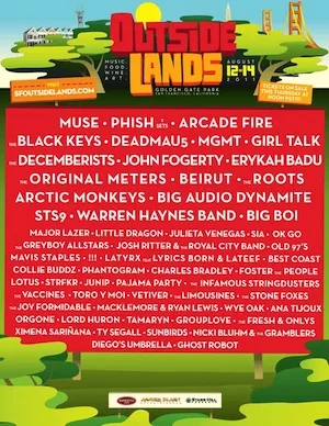 Outside Lands 2011 Lineup poster image