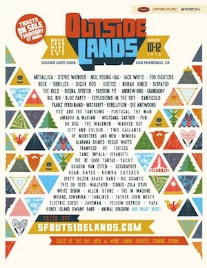 Outside Lands 2012 Lineup poster image