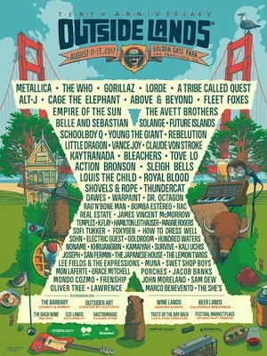 Outside Lands 2017 Lineup poster image