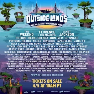 Outside Lands 2018 Lineup poster image