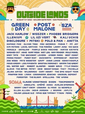 Outside Lands 2022 Lineup poster image