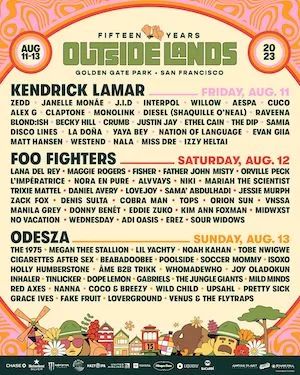 Outside Lands 2023 Lineup poster image