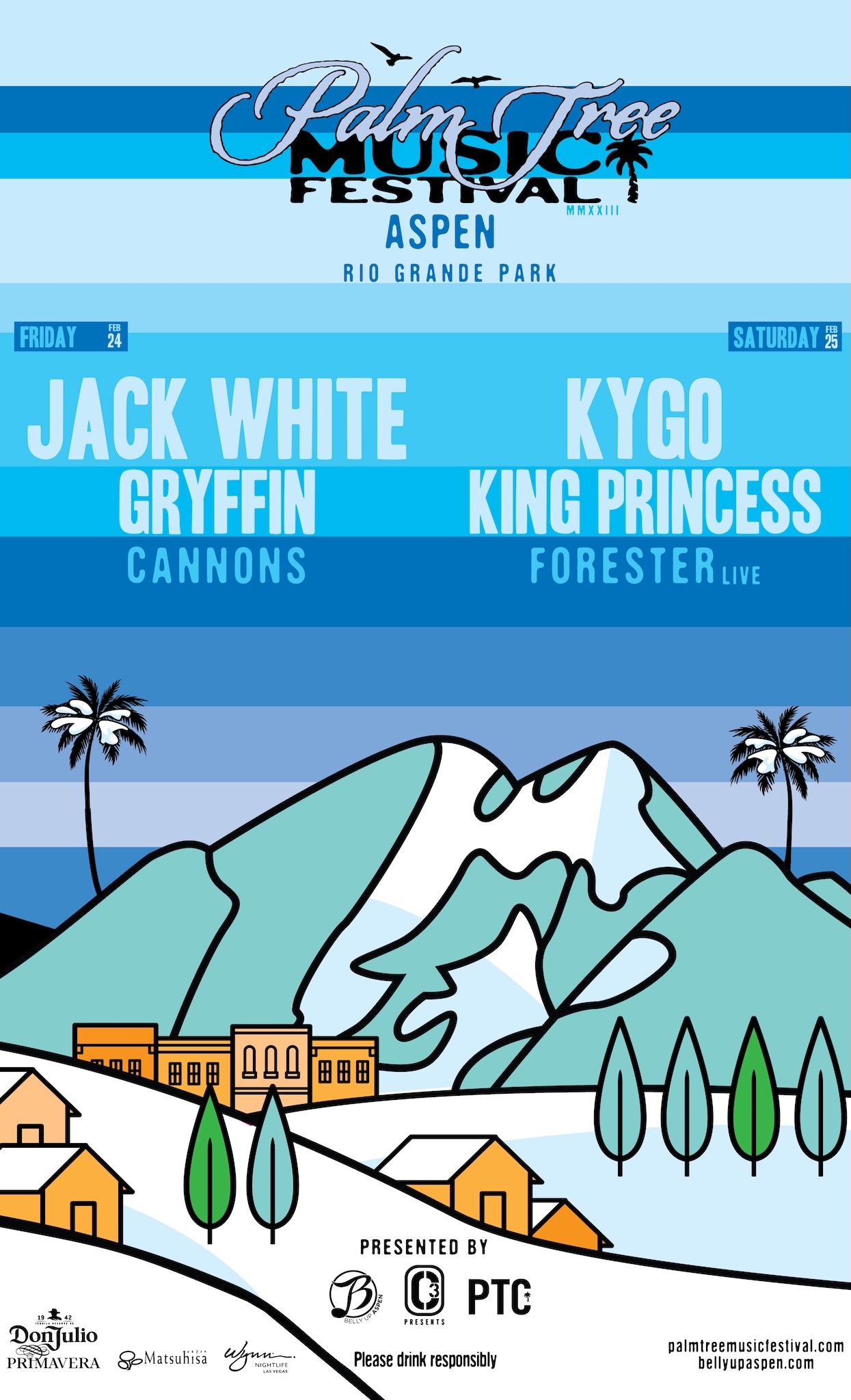 Palm Tree Festival Aspen 2023 lineup poster