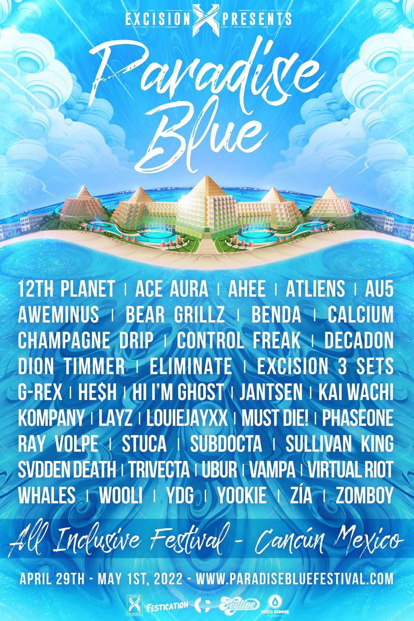 Paradise Blue 2022 lineup poster