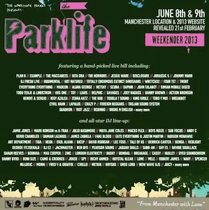 Parklife Festival 2013 Lineup poster image