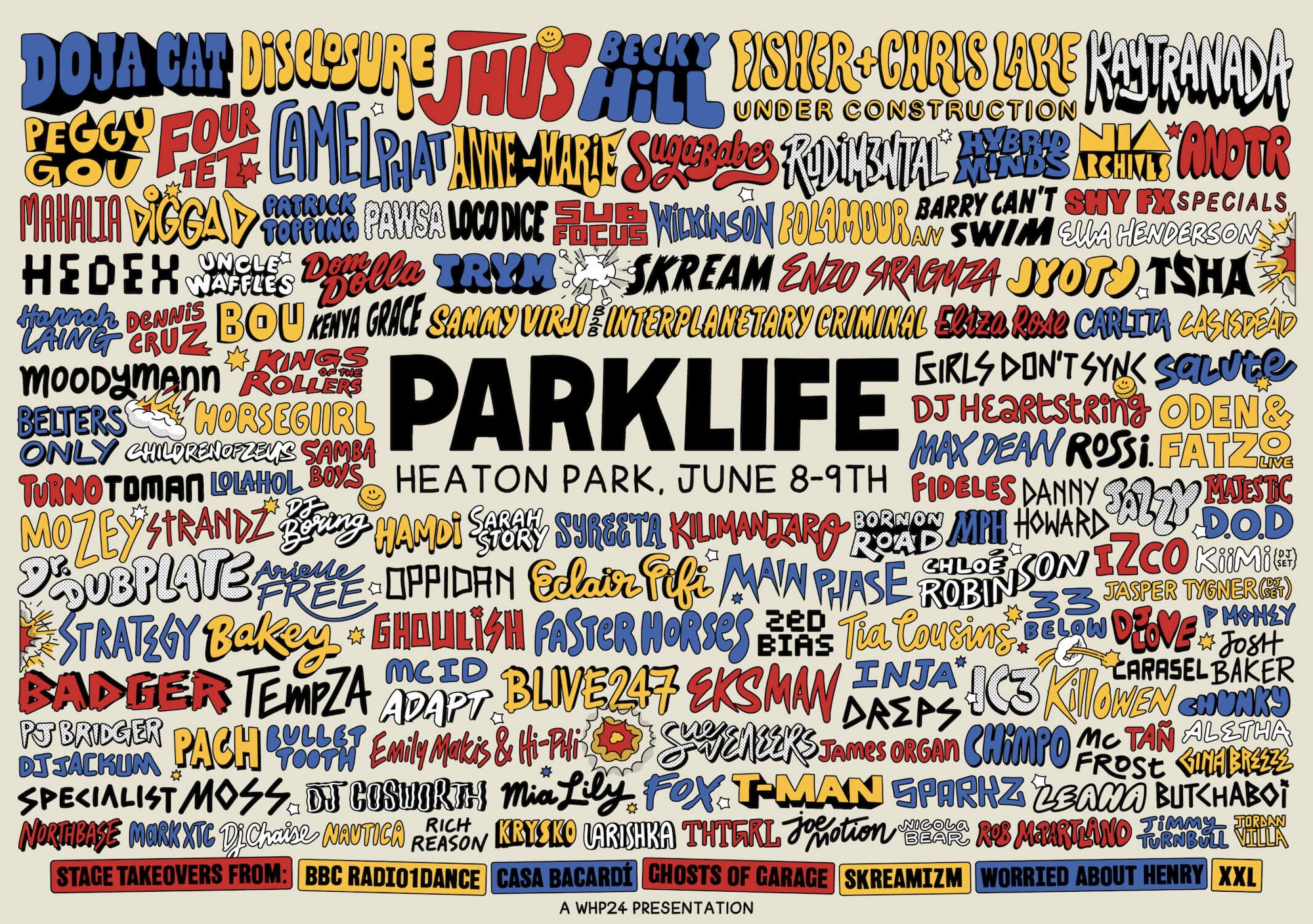 Parklife Festival 2024 lineup poster