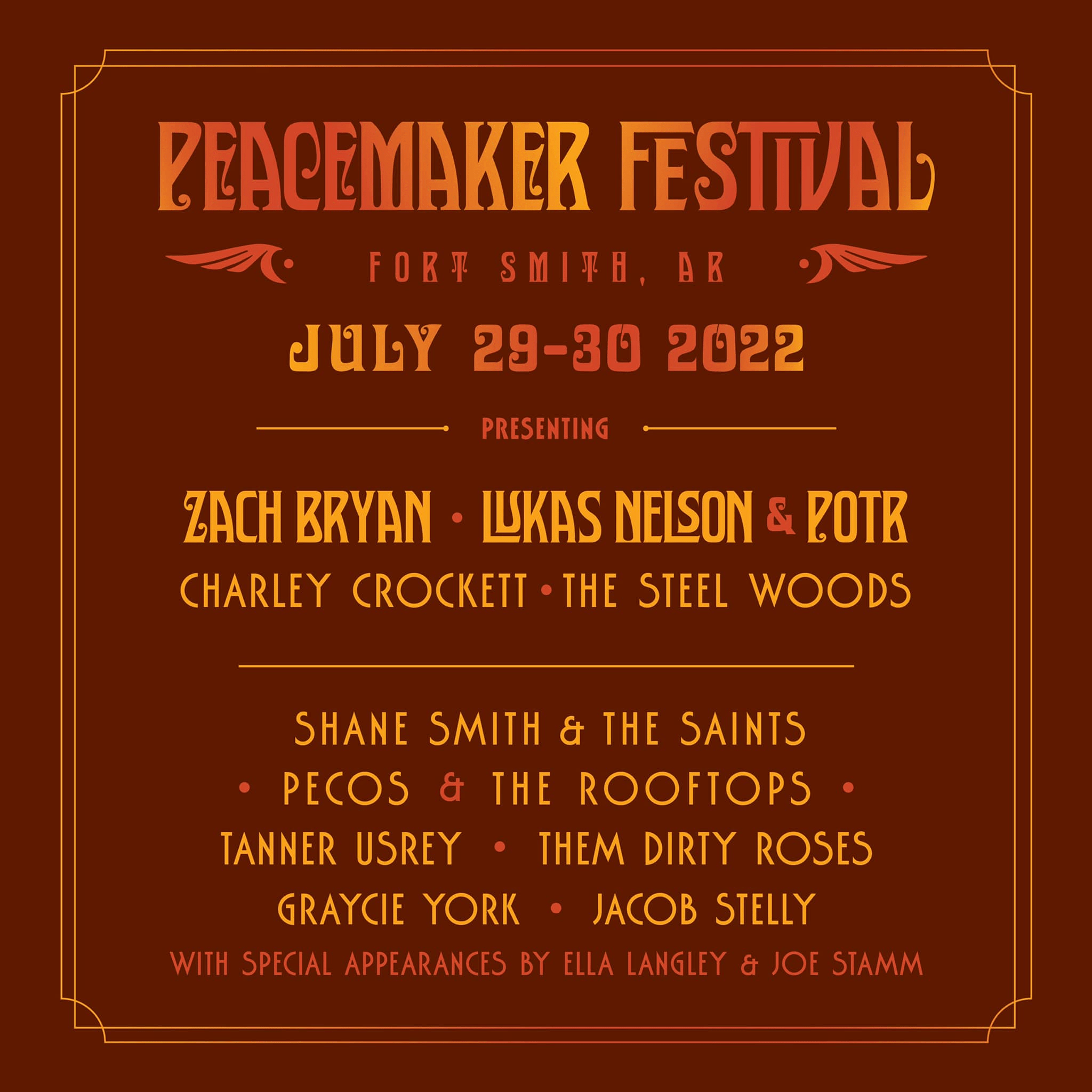 Peacemaker Festival 2022 lineup poster