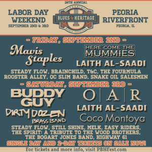 Peoria Blues & Heritage Music Festival 2016 Lineup poster image