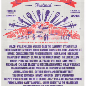 Pilgrimage Music & Cultural Festival 2015 Lineup poster image
