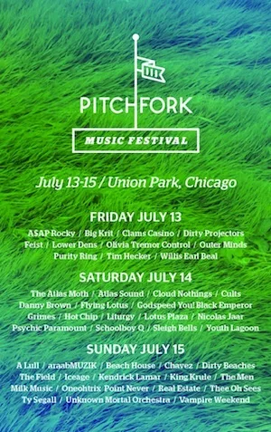 Pitchfork Music Festival 2012 Lineup poster image