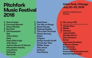 Pitchfork Music Festival 2018 Lineup poster image