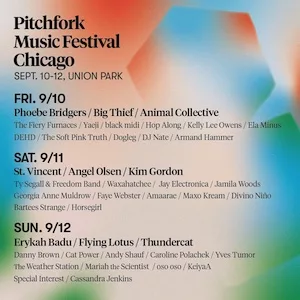Pitchfork Music Festival 2021 Lineup poster image