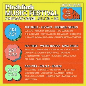 Pitchfork Music Festival 2023 Lineup poster image
