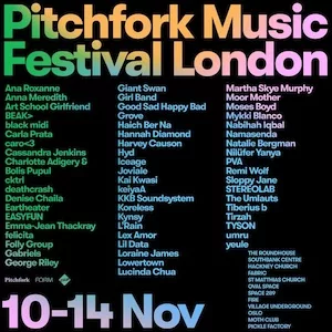 Pitchfork Music Festival London 2021 Lineup poster image