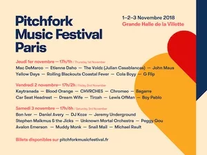 Pitchfork Music Festival Paris 2018 Lineup poster image