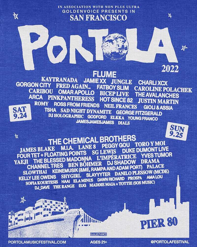 Portola Music Festival 2022 lineup poster