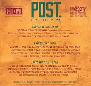 Post. Festival 2024 Lineup poster image